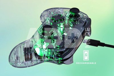 Turtle Beach wireless controller Afterglow Nintendo Switch 2, transparent