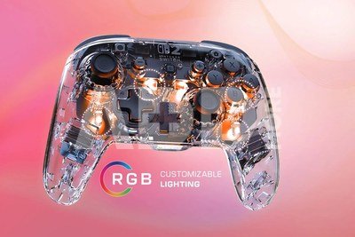 Turtle Beach wireless controller Afterglow Nintendo Switch 2, transparent