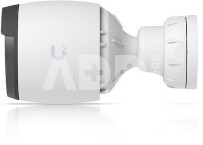 Ubiquiti All-weather 4K PoE camera with a 1/1.8" 8MP image sensor, Multi-TOPS AI Engine, and long-range IR night vision, white