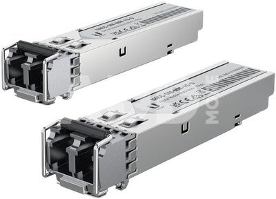 Ubiquiti UF-MM-1G SFP, Multi-Mode Fiber, Dual LC, 10/100/1000 Mbit/s, Wavelength 850 nm, Maximum transfer distance 550 m, (2-Pack), 0 to +70C