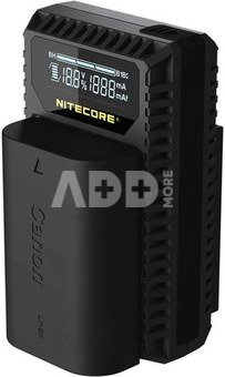 Nitecore UCN1 Lader voor Canon LP E6(N) + LP E8 met indicator + USB
