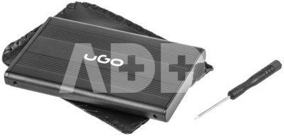 UGo External HDD Enclosure 2,5'' USB 2.0 Aluminium