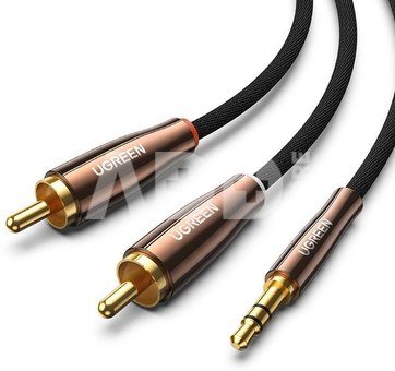 UGREEN AV170 2x RCA cable (Cinch) jack 3.5mm, 2m (black)