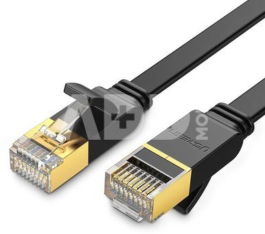 UGREEN NW106 Ethernet RJ45 Ploch&yacute; s&iacute;ťov&yacute; kabel , Cat.7, STP, 3m (čern&yacute;)