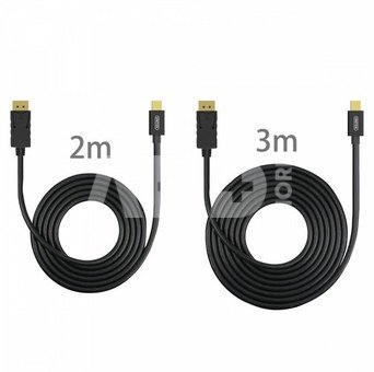 Unitek CABLE miniDisplayPort/ DisplayP M/M 2m;Y-C611BK