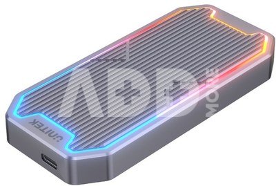 Unitek Enclosure M.2 NMVe/SATA, 10 Gbps, RGB; S1210B