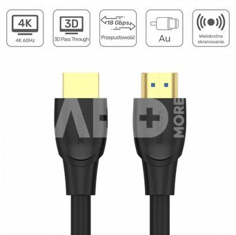 Unitek HIGH SPEED HDMI CABLE 2.0; 4K; 10M; C11043BK