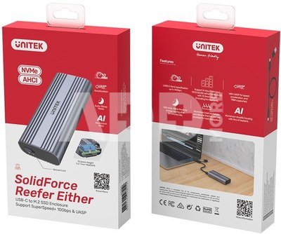 Unitek SolidForce USB-C to M.2 SSD(NVMe/SATA) Enclosur