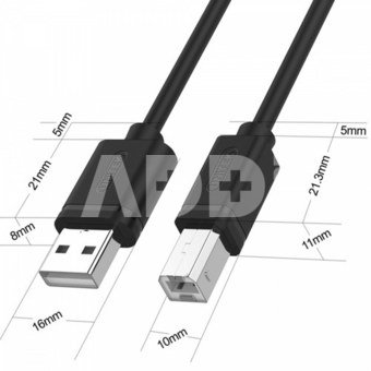 Unitek USB 2.0 CABLE AM-BM, 3M; Y-C420GBK
