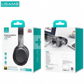 USAMS Bluetooth Headphones 5.3 Yun Series Black