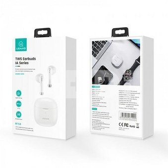 USAMS Bluetooth Headphones TW S 5.0 IA Series White