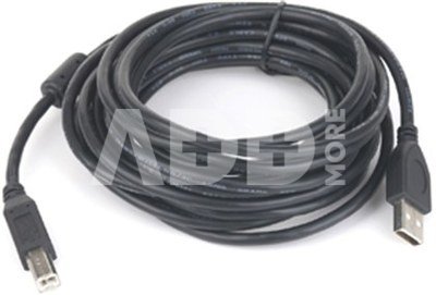 USB 2.0 A-plug B-plug 3 m (10 ft) cable with ferrite core Gembird