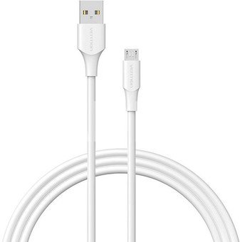 USB 2.0 Male to Micro-B Male 2A 1.5m Vention CTIWG (white)