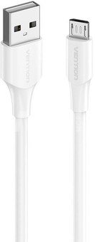 USB 2.0 Male to Micro-B Male 2A 1m Vention CTIWF (white)