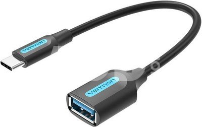 USB-C 3.1 Male to USB-A Female OTG Cable Vention CCVBB 0.15m, Black, PVC