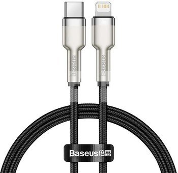 USB-C cable for Lightning Baseus Cafule, PD, 20W, 0,25m (black)
