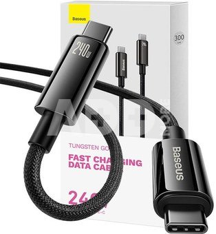 Baseus USB-C to USB-C cable Tungsten Gold 240W 3m (black)