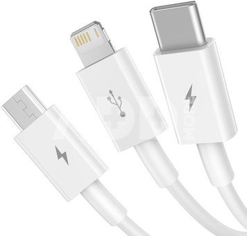 Baseus Lightning / USB Type C / Micro USB 3.5 A 1.5 m White