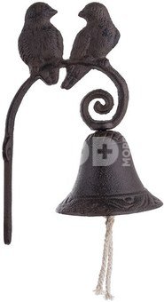 Varpas metalinis juodas Paukščiai 28x15x10 cm 159138