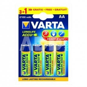 1x4 Varta Rechargeable Accu AA Ready2Use NiMH 2100 mAh Mignon