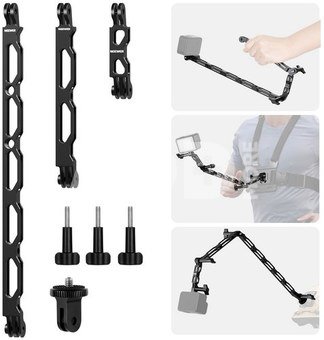 Neewer Aluminum Alloy Extension Arm (11.8&rdquo;/6.5&rdquo;/3.3&rdquo;) Set
