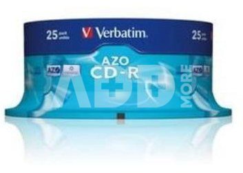 1x25 Verbatim Data Life Plus CD-R 80, 52x Speed, cake box