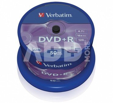 Verbatim DVD-R 4.7GB 16X50 pakuotė AZO