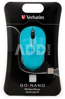 Verbatim Go Nano Wireless Mouse Caribbean Blue