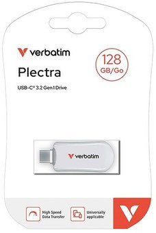 Verbatim Plectra White 128GB USB-C Flash Drive 30229