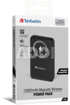 Verbatim Power Bank with stand mag.wireless 10000mA gray 32268