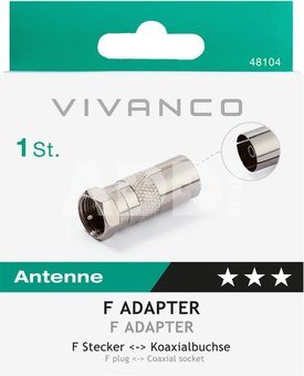 Vivanco adapter F-plug - Coaxial socket