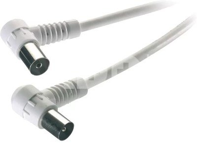Vivanco antenna cable with angle 1.5m, white