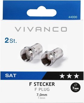 Vivanco cable connector F 7mm 2pcs
