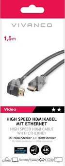 Vivanco cable HDMI - HDMI 1.5m angled