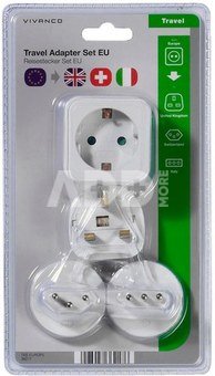 Vivanco travel adapter Europe 4pcs (36217)