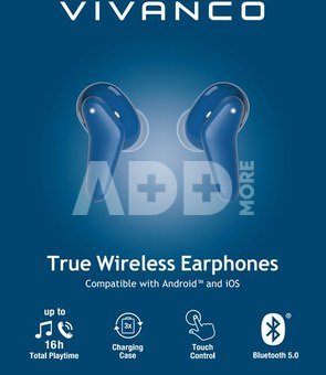 Vivanco wireless headset Fresh Pair BT, blue (60607)