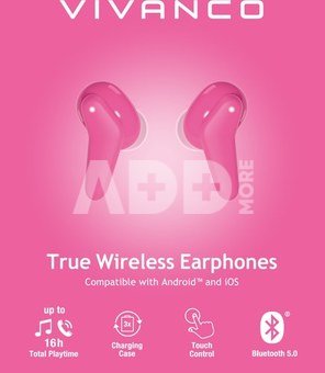 Vivanco wireless headset Fresh Pair BT, pink (60631)