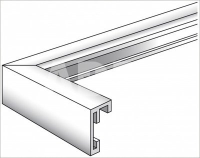 Walther Chair 30x45 Aluminium silver AJ045S
