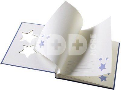 Walther Estrella blau 28x30,5 50 wei&szlig;e Seiten Babyalbum UK133L