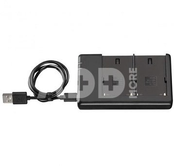Westcott NP F970 Dual Battery Pack with Charger (2 pack L Series 7.4V 6600mAh 48.8Wh)