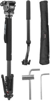 Nest WF C500S Carbon Monopod met Fluid Video Head