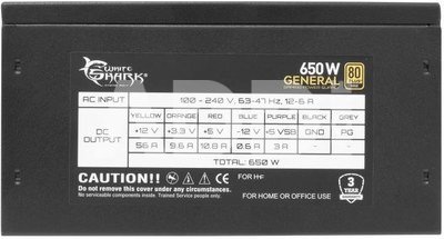 White Shark GPSU-G650M General 650W 80+ GOLD Full Modular