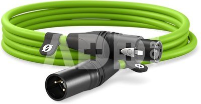 XLR CABLE-3m green - XLR/XLR kabel
