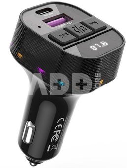 XO FM transmitter/charger BCC17 BT 30W, black