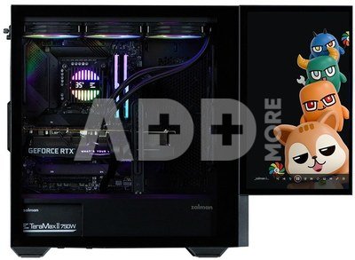 Zalman Z10 DS ATX Mid Tower PS Case Black, 120 mm ARGB Fan x1