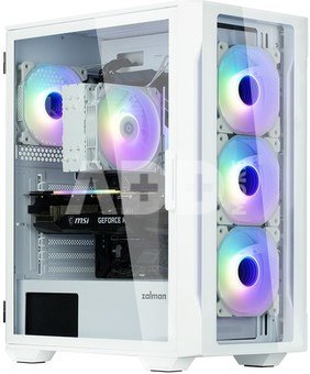 Zalman I3 NEO TG white, RGB fan x4