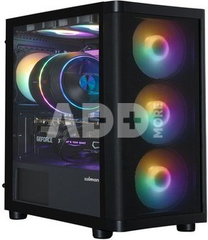 Zalman M4 SE, mATX Mini Tower PC Case, 6 x 120mm FRGB Fans, Black