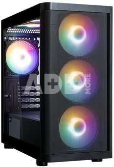 Zalman M4 SE, mATX Mini Tower PC Case, 6 x 120mm FRGB Fans, Black