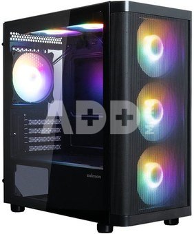 Zalman M4 SE, mATX Mini Tower PC Case, 6 x 120mm FRGB Fans, Black