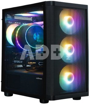 Zalman M4 SE, mATX Mini Tower PC Case, 6 x 120mm FRGB Fans, Black